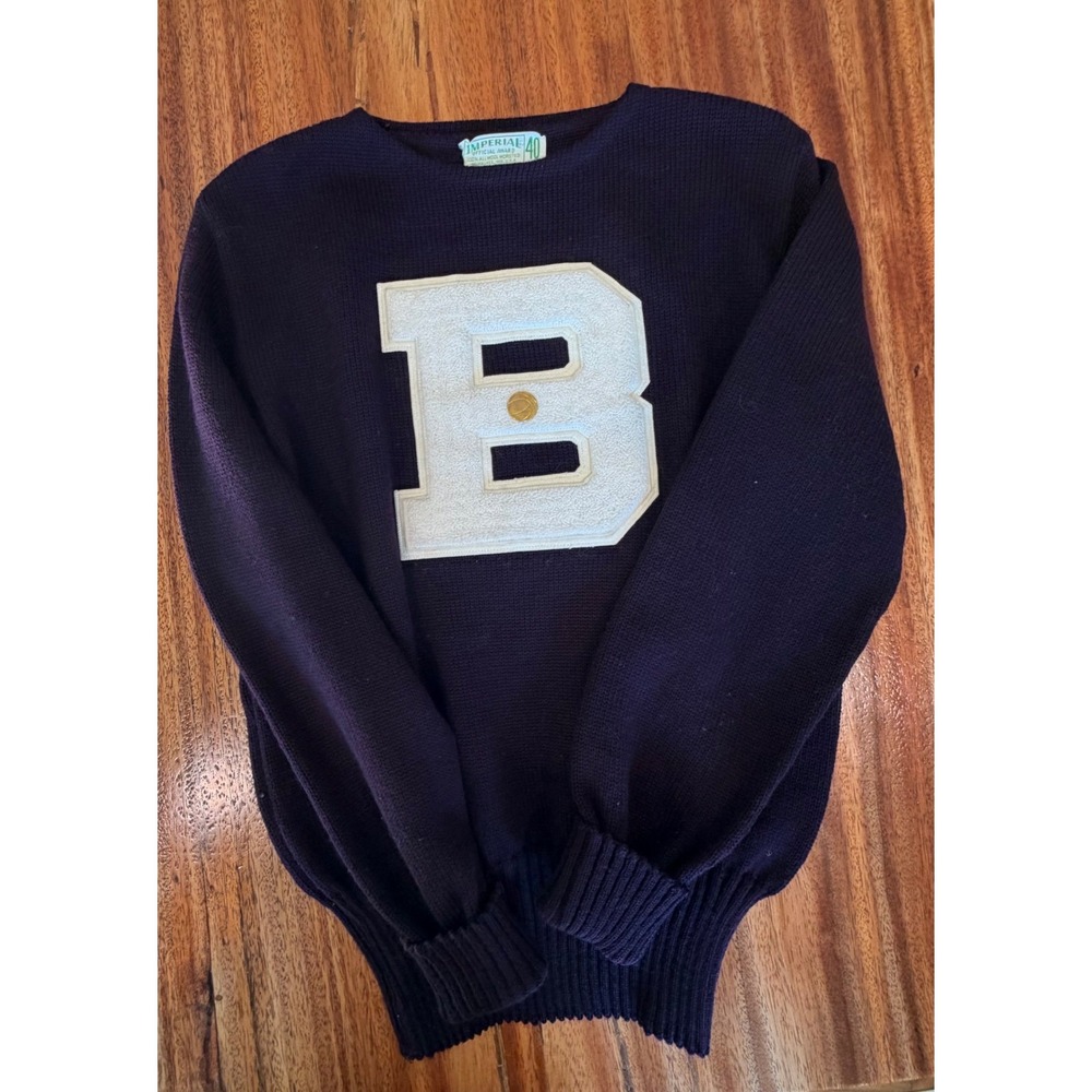 Imperial Official Award 1950s Sweater Varsity Wool VTG Lettermen Academia Sz 40 - Picture 2 of 16